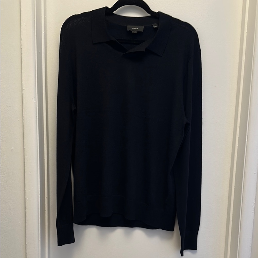 NWOT Vince Black Crewneck Sweater Classic Knit